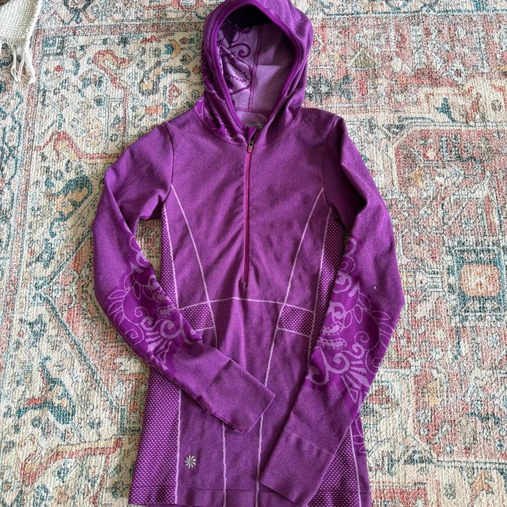 Vintage Athleta Y2K whimsical purple half zip size XS
